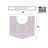 Luxury Toilet Rugs U-Shaped 20x20, Extra Soft and Absorbent Microfiber Bathroom Rugs, Non-Slip Plush Shaggy Bath Mat, Machine Wash Dry, Contour Bathroom Mats for Toilet Base, White-719422380-733840966