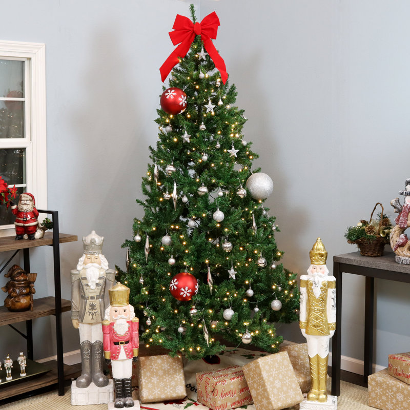 7' Unlit Artificial Fir Christmas Tree, 7' H