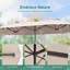 Parasol 13 x 7,2 pi DEL double face pour patio, parasol simple Market-2136160876