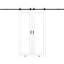 2 x 24 po x 80 po 1 surface de verre pré-finie en verre transparent avec toute la quincaillerie de porte de grange-128719426