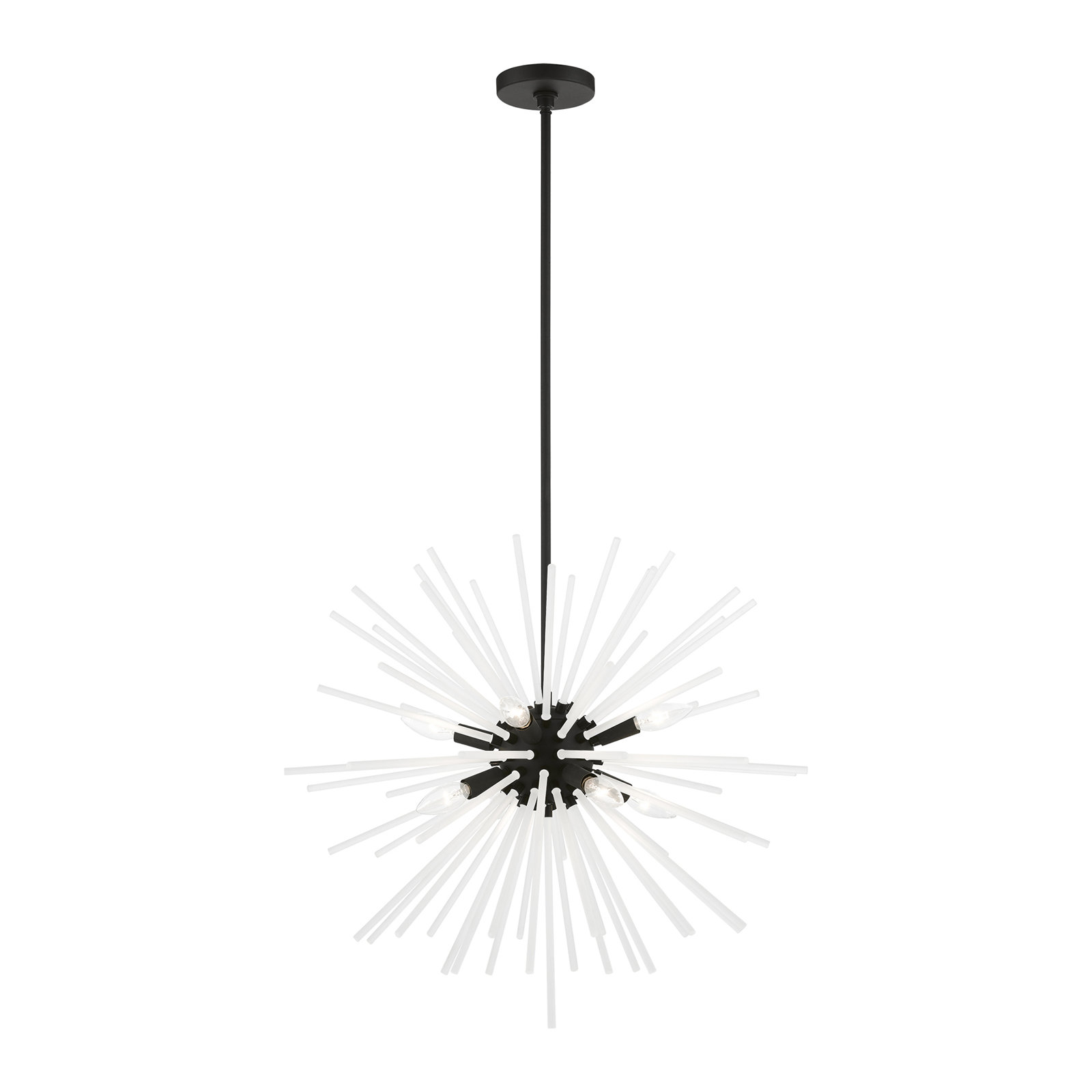 Ryzen 6 - Light Dimmable Sphere Chandelier, 25.75'' H x 15.75'' W x 25.75'' D, Black