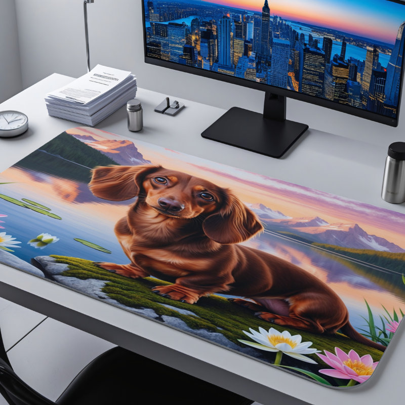 Polyester Desk Pad, 14.4x12.1