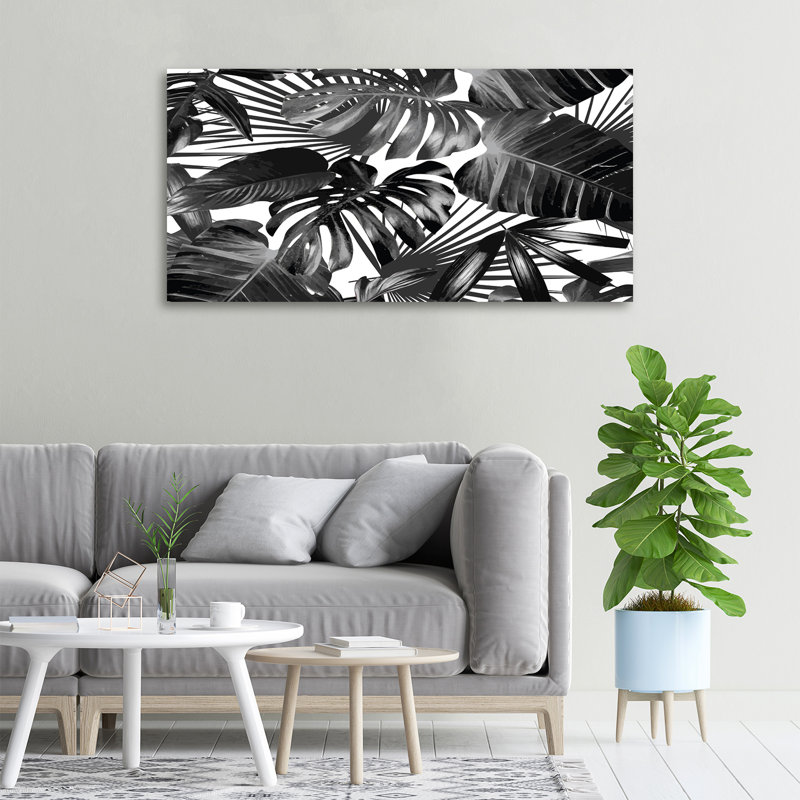 Tropical Leaves - Wrapped Canvas Print, 50cm H x 100cm W
