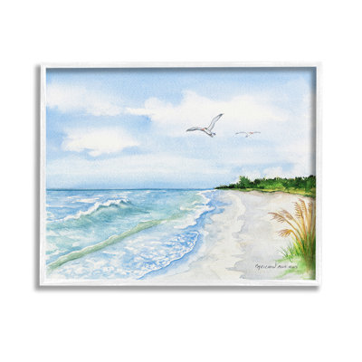 Bc-475_FG " Traditional Seagull Over Beach " by Christine Reichow