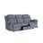 Zubaida Two Tone Grey Velvet Recliner Sofa w/USB Port & Drop Down Table