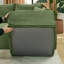 Canapé modulaire en velours côtelé vert multifonctionnel, aucun assemblage requis, parfait pour le salon moderne