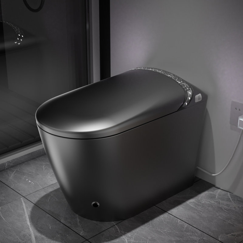 Smart Toilet With Starry Night And Built - In Bidet, Modern Bathroom Design, Auto Seat Open/Close, Foot Sensor For Functions, Led Display, Warm Air Drying, Moving Washing Mode Built-In