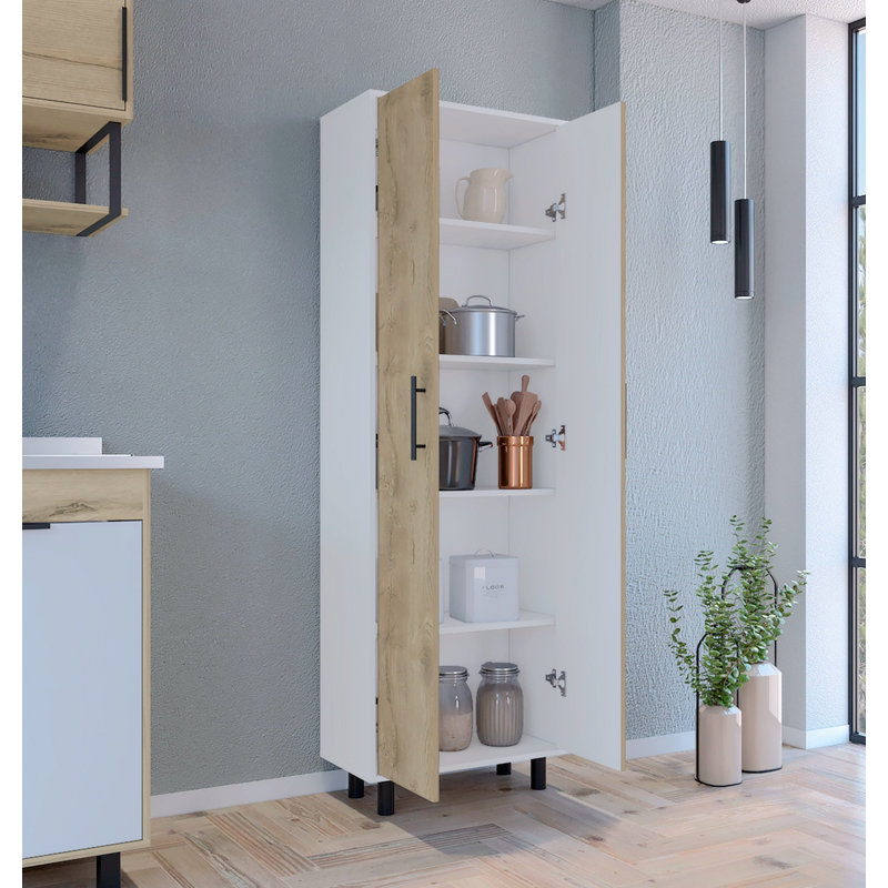 Cabinet décoratif, Beige / Blanc
