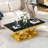 3 - Piece Faux Marble Top Living Room Table Set-110985303-110985304