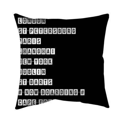Table of big cities - 16"x16" Outdoors Throw pillow - Spun poly - Print on demand