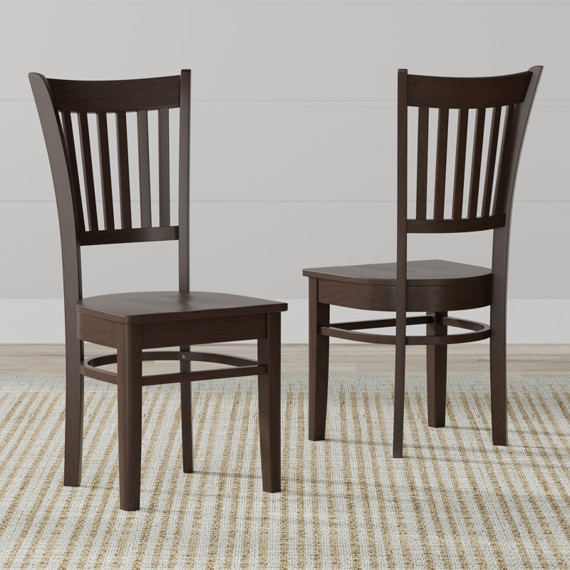Emete    17.72'' H Solid Wood Side Chair, Dark Walnut