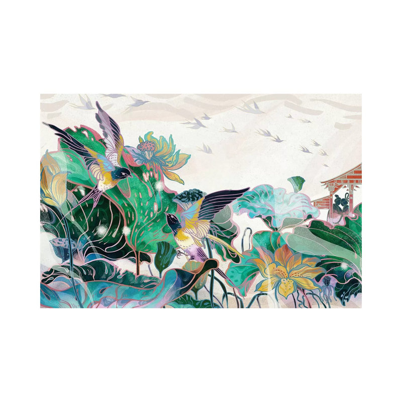 Cowherd And Weaver by Sija Hong - Painting on Canvas, Wrapped Canvas, 101.6 cm H x 66.04 cm W x 1.91 cm D