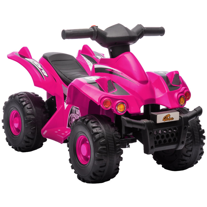 Quad 6V pour enfants avec musique, avant, pour tout-petits de 2 à 6 ans, Rose