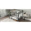 Metal Bunk Bed Full Xl Over Queen In Black - Safe And With Slats Wear-