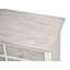 Commode 6 tiroirs + 2 portes - finition gris pommelé et blanc