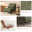 Fauteuil inclinable convertible 3-en-1 en chenille verte | Lit-couchette réglable à 5 positions-1794648026