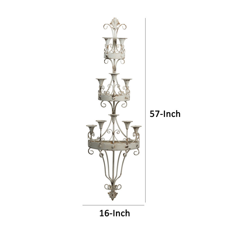 57.1'' H Metal Tabletop Candelabra