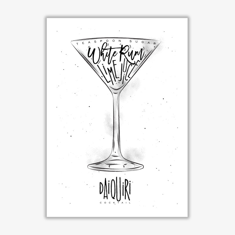 Daiquiri Cocktail - Print, No Frame, 42 cm H x 30 cm W x 1 cm D