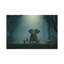 Elephant And Dog Sitting In A Gloomy Park by Mike Kiev - Wrapped Canvas Print-361374866