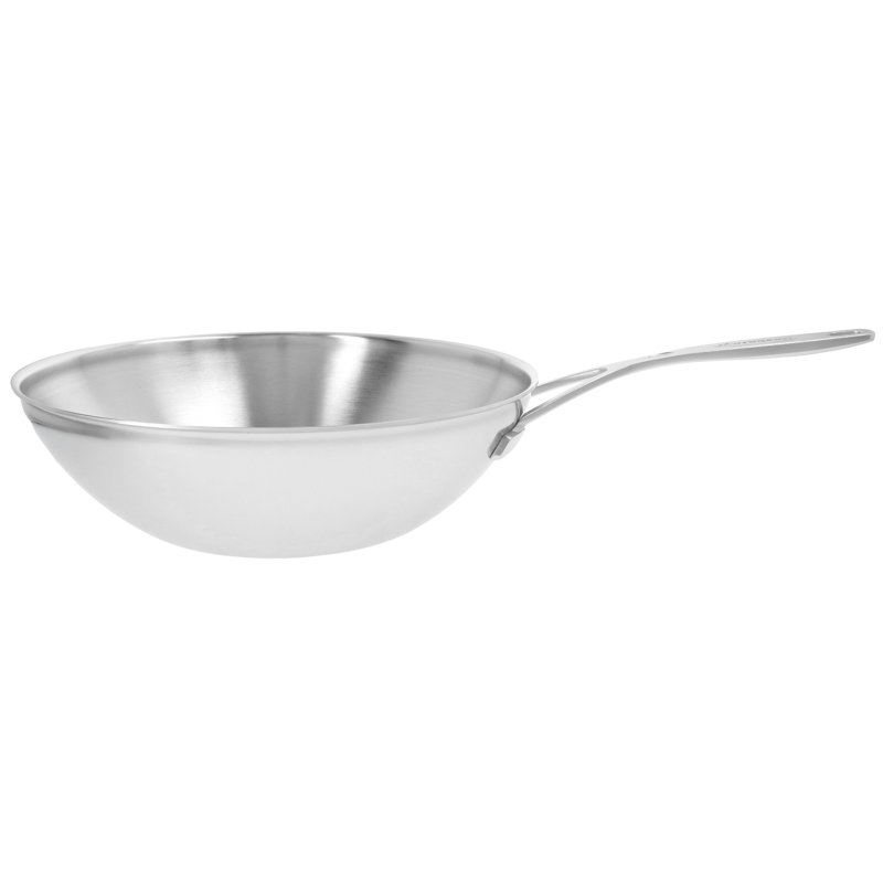 Industry 20.5" Flat Bottom Stainless Steel Wok