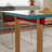 Innovative tempered glass and solid wood table-1353403693