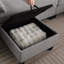 Canapé modulaire en chenille 85 pouces, canapé en L en forme de L avec repose-pieds de rangement, combinaison de bricolage pour le salon-1442160123