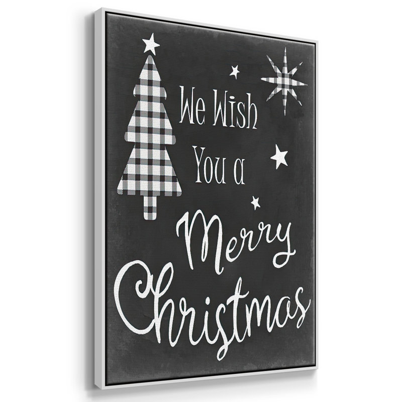 " We Wish ", 25" H x 17" W x 1.5" D, White Framed