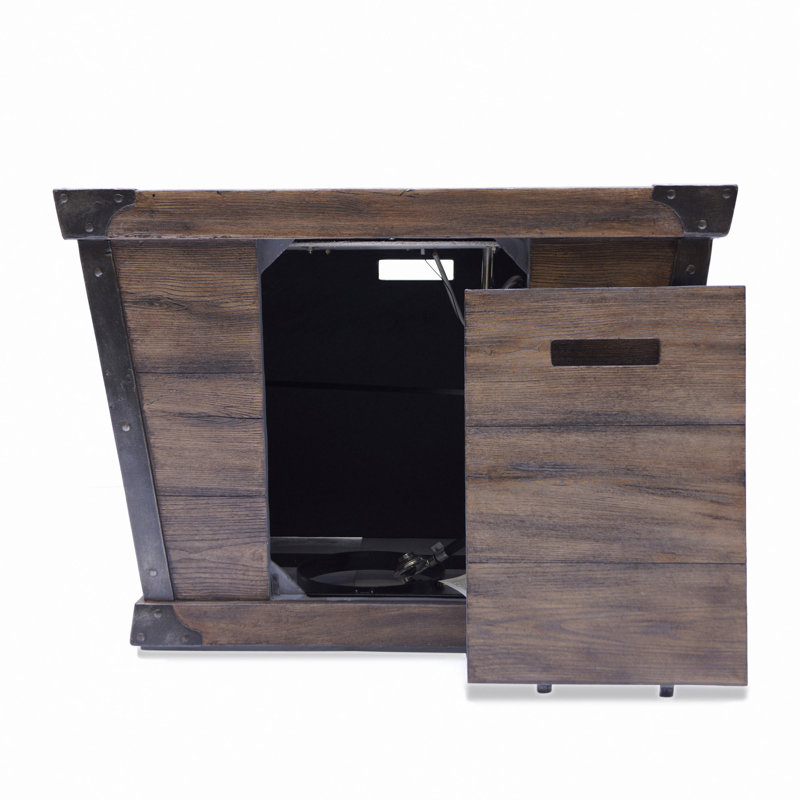 Patron extérieur en bois 24 po x l 32 po à motif de bois au foyer - brun - 40 000 BTU (réservoir à l'intérieur)