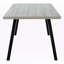 Table de salle à manger Woodruff avec plateau gris et finition en métal noir, H 30,77 po x l 59,84 po x P 35,86 po
