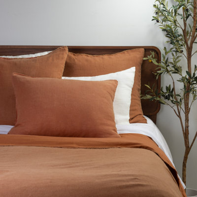 Housse de couette en lin Ranger, ocre, très grand