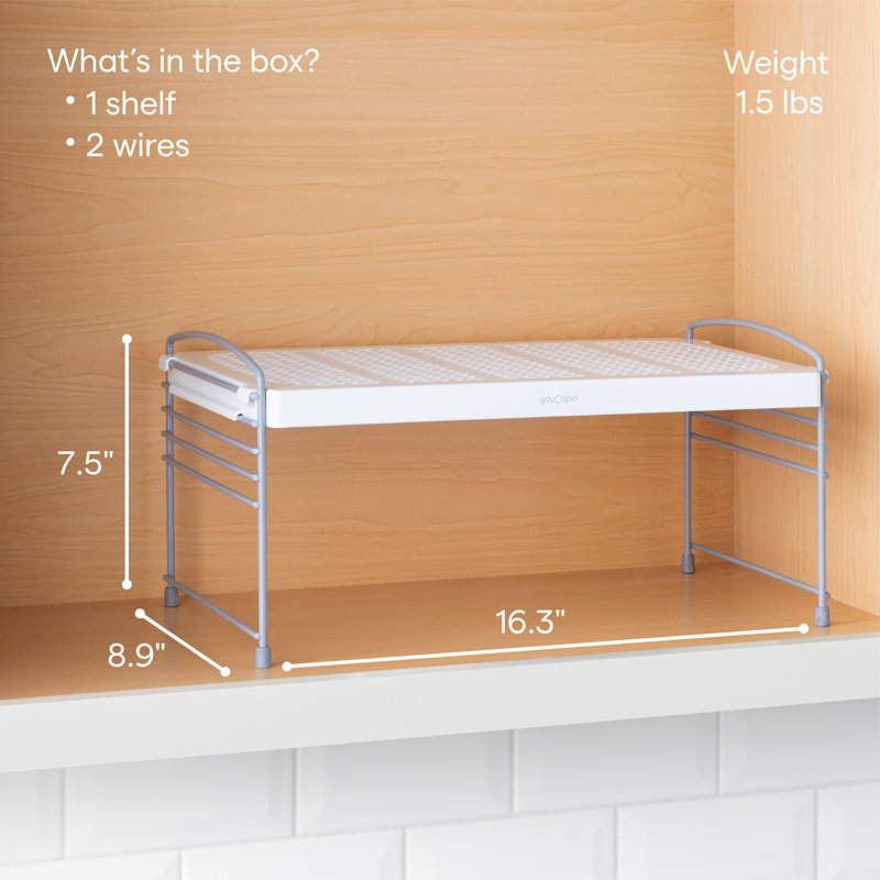 Pantry Organizers YouCopia® UpSpace® Adjustable Shelf, Height-Adjustable Cabinet and Pantry Organizer