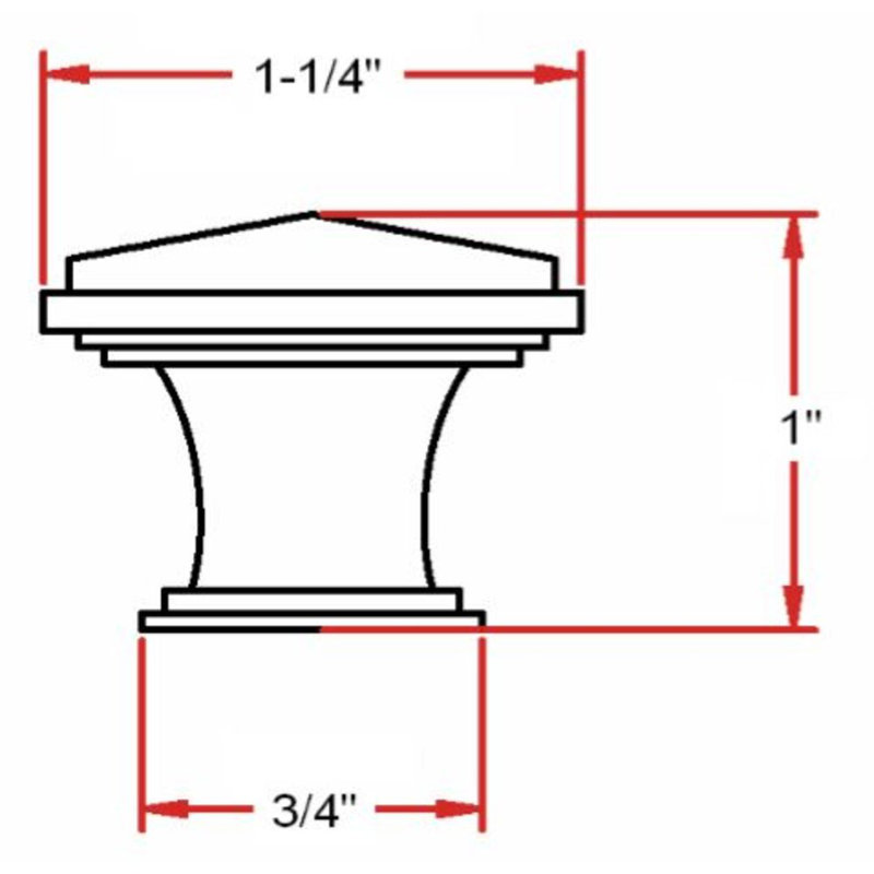 Park Avenue Oil Rubbed Bronze Square Cabinet Knob Set