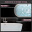 Baignoire autoportante en acrylique de 63 po x 29,53 po, baignoire profonde ovale avec bonde escamotable centrale et trop-plein intégré pour spa de salle de bain, blanc brillant-131364233