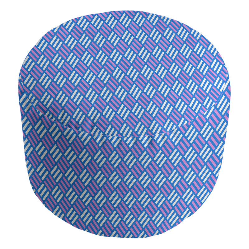 repose-pieds Avicia, Bleu / rose / blanc