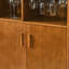 Buffet moderne avec porte-verres à vin - Étagères ajustables et rangement dans la porte - Style rustique pour salle à manger