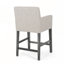Ensemble de 2 tabourets de comptoir rembourrés gris clair de 26 pouces avec base en H classique pour une cuisine confortable et des sièges de bar