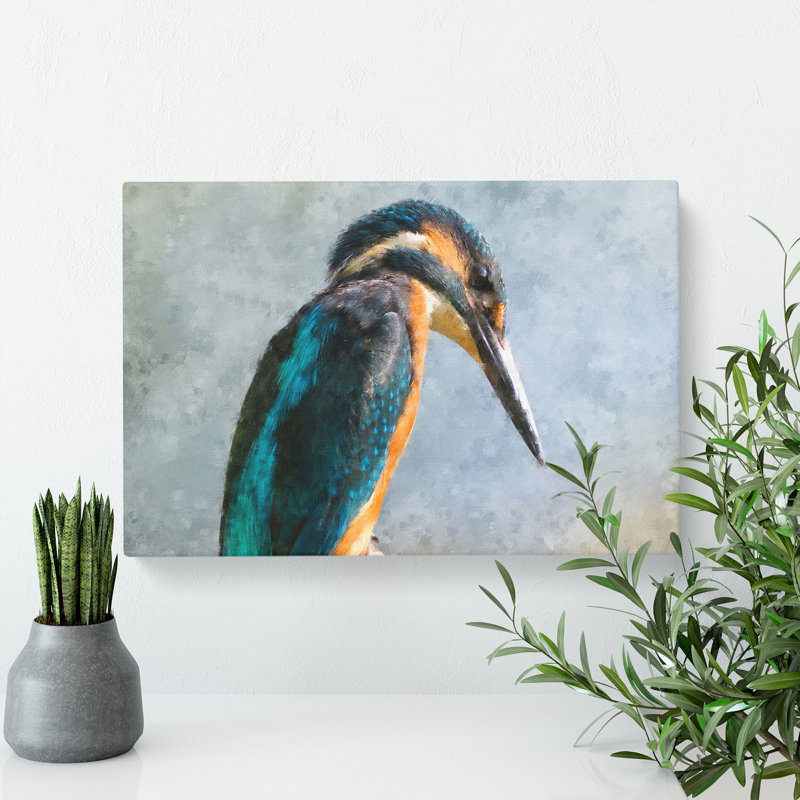 Kingfisher Bird Vol.1 - Wrapped Canvas, 35cm H x 50cm W x 3cm D