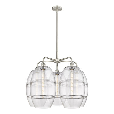 Dundrod 5 - Light Steel Dimmable Round / Oval Chandelier