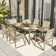7 Piece Outdoor Dining Set with 70’’ Dining Table and 6 Sling Chairs