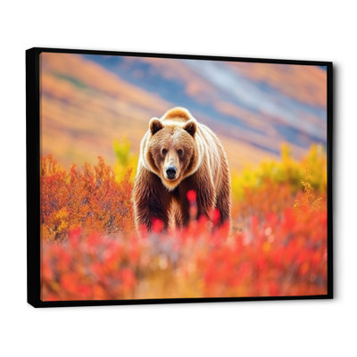Grizzly en Alaska, paysage I - art mural Alaska