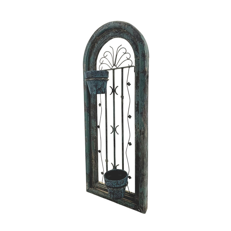 Pot à fleurs suspendu Rustic, Bleu sarcelle vieilli