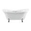 Baignoire de trempage sur pieds 60 "avec drain, pattes et plateau en bambou 60" Streamline-575594032-575593994
