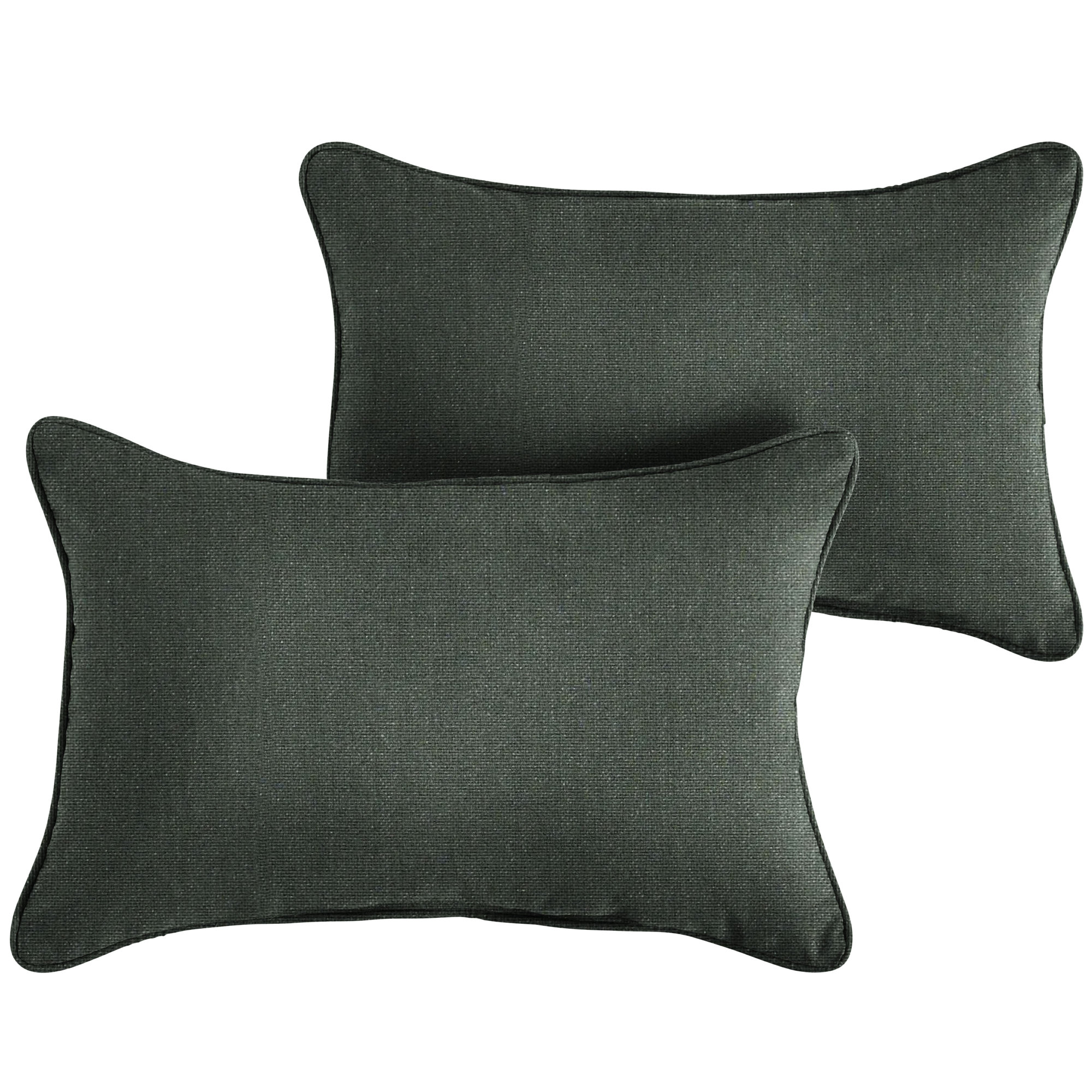 New Sunbrella 2023 Sunbrella® Indoor/Outdoor Lumbar Throw Pillow, 12” H x 24” W x 6” D, Cast Ivy