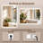 UL Certified Modern Backlit LED Rounded Rectangle Bathroom Mirror,Tempered Glass Anti-Fog 3 Color Dimmable with Memory Function-864143970