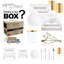 Ensemble de 120 couverts jetables carrés blancs en plastique