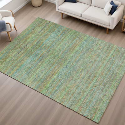 Premium Machine Washable Mayfield AMF2148 Striped Rug