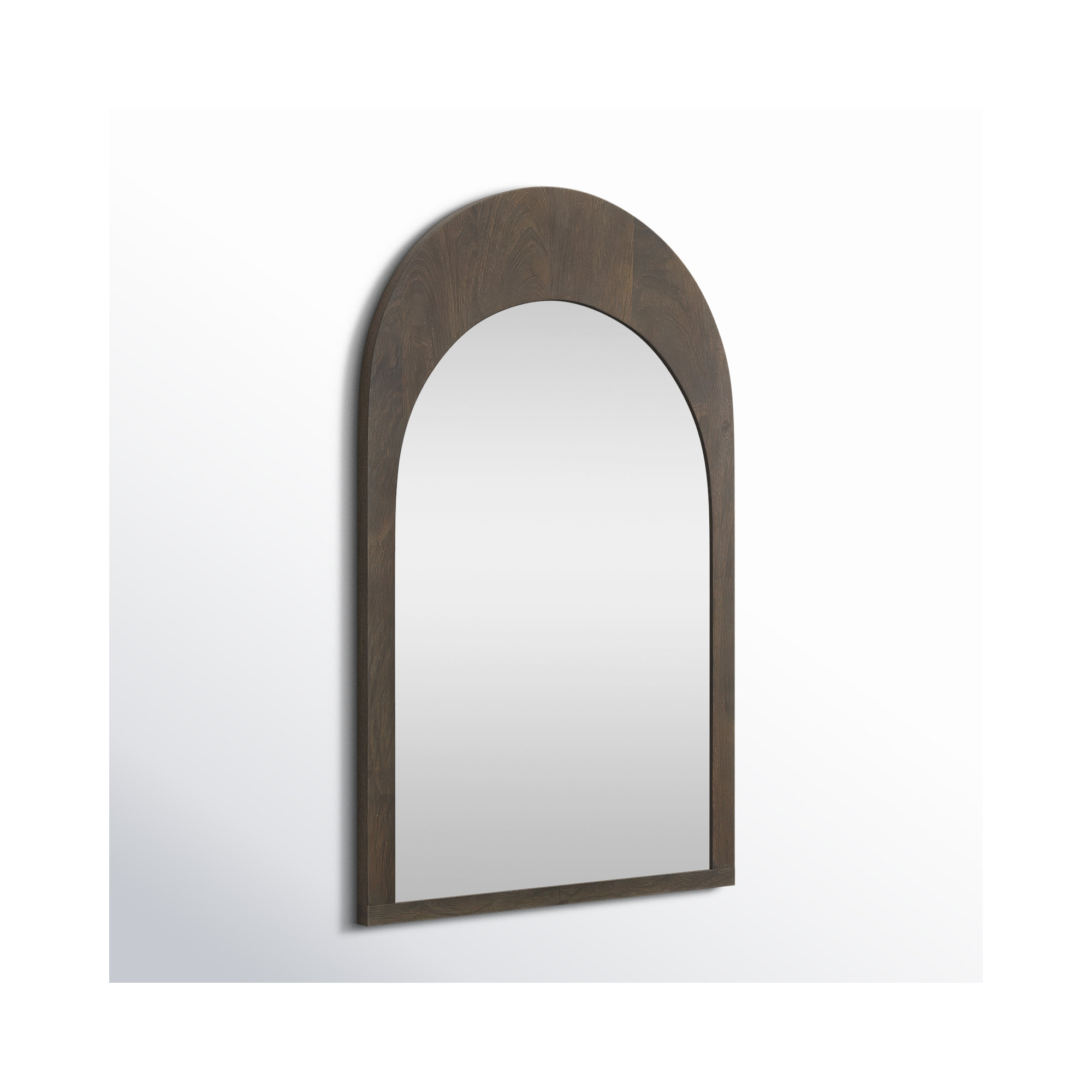 Vixe Solid Wood Mirror, Dark Brown, 36" x 23"