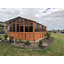 Pavillon de jardin en bois massif l 29 pi x P 13,5 pi