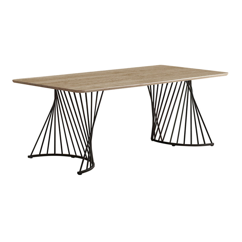 Table de salle à manger rectangulaire noire et noire Zulfa