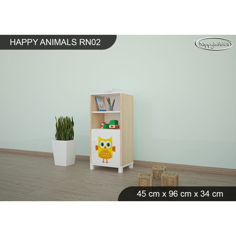 45cm W Animals Kids Cube, Oak